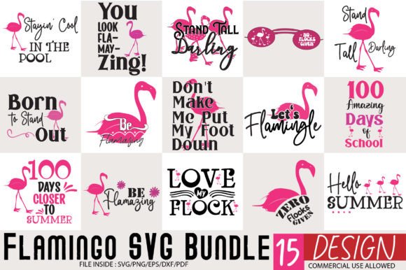 Download Flamingo Svg Bundle - Bundle Collection