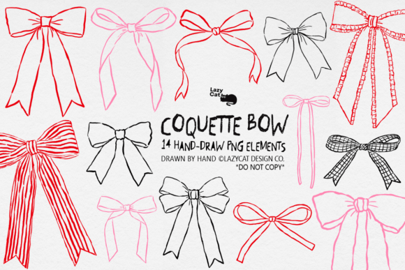 Download Coquette Bow Valentine PNG Bundle - Bundle Collection