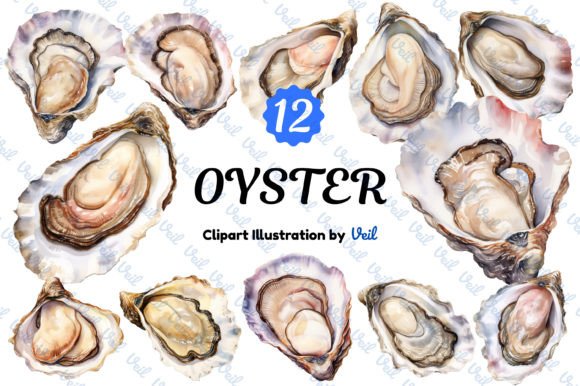 Download Oyster Clipart Watercolor Bundle - Bundle Collection