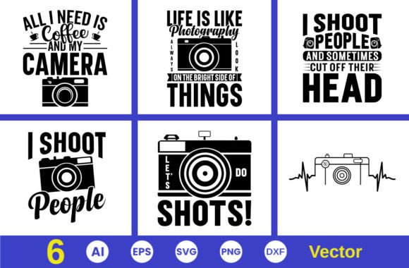 Download Photographer Camera T-shirt Design Bundle - Bundle Collection