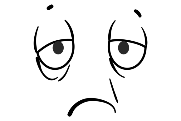 Download Tired Comic Face. Cartoon Emotion. Retro - Emotion Collection