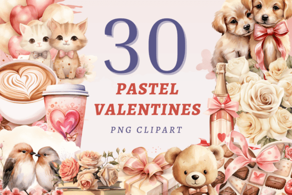 Download Pastel Valentine PNG Bundle - Bundle Collection