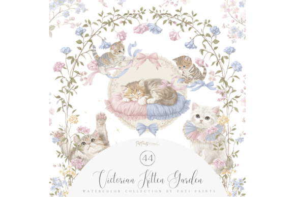 Download Victorian Kitten Clipart Bundle - Bundle Collection