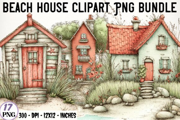 Download Beach House Clipart Png Bundle - Bundle Collection