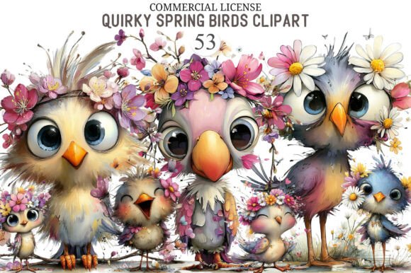 Download Quirky Spring Birds Clipart - Spring birds Collection