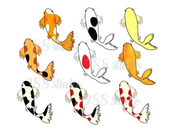 Download Koi Fish Png Fishes Clip Art Bundle - Bundle Collection