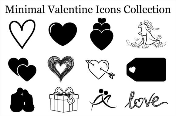 Download Valentine Line Art Clipart Bundle - Bundle Collection