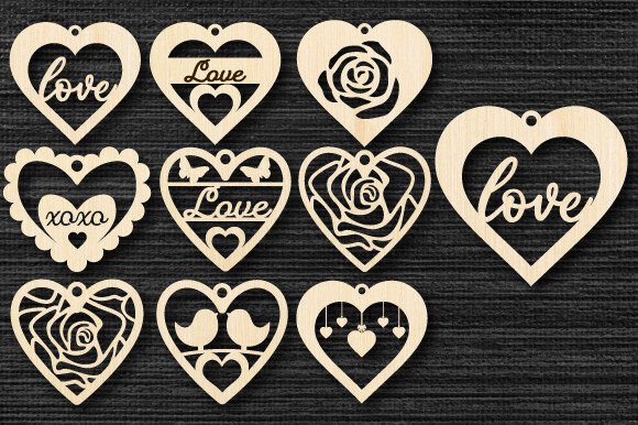 Download Valentine Hearts Laser Cut Bundle - Bundle Collection