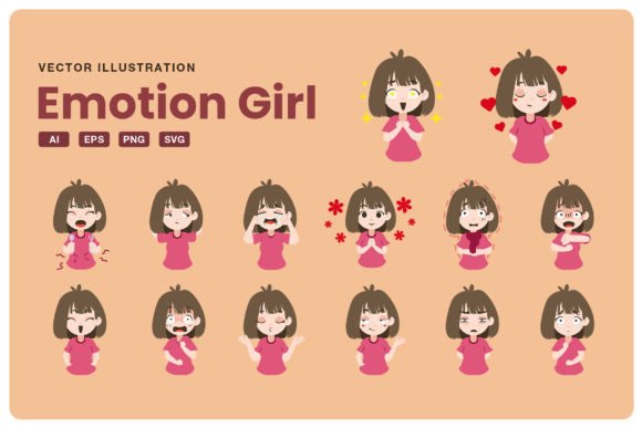 Download Emotion Girl Illustration - Emotion Collection