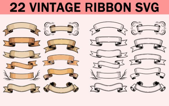 Download Vintage Banner Ribbon Clipart SVG Bundle - Bundle Collection
