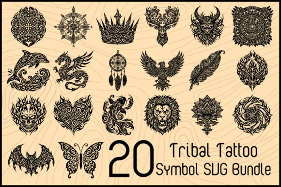 Download Tribal Tattoo Symbol SVG Bundle - Bundle Collection