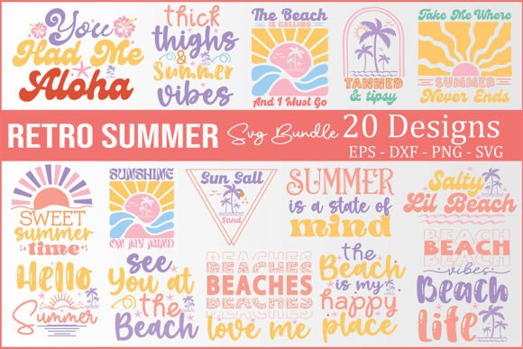 Download Retro Summer SVG Bundle - Bundle Collection