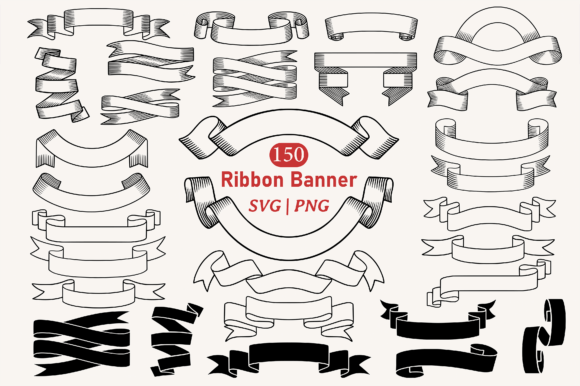 Download Ribbon Banner SVG PNG Clipart Bundle - Bundle Collection