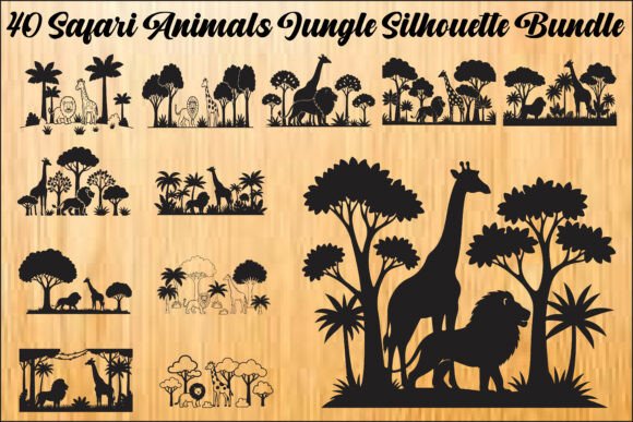 Download Safari Jungle Animal Silhouette Bundle - Bundle Collection