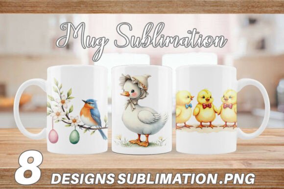 Download Watercolor Spring Birds Easter Mug Wrap - Spring birds Collection