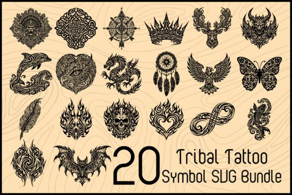 Download Tribal Tattoo Symbol SVG Bundle - Bundle Collection