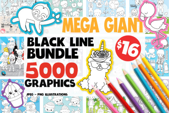 Download 5000 in 1 - Black Lines Mega Bundle - Bundle Collection