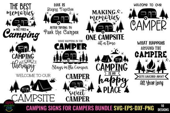 Download Camping Signs for Campers SVG Bundle - Bundle Collection