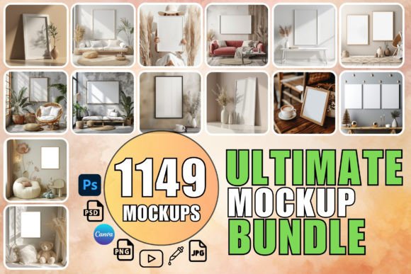 Download Frame Mockup Bundle Canvas Mockup Bundle - Bundle Collection