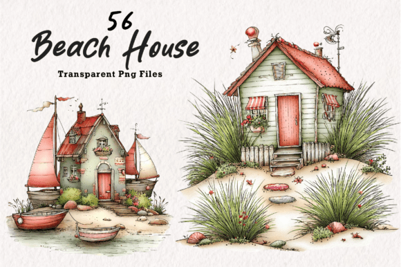 Download Beach House Clipart Bundle - Bundle Collection