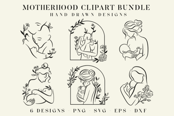 Download Motherhood Line Art PNG Bundle - Bundle Collection