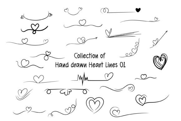 Download Freehand Heart Lines Bundle - Bundle Collection