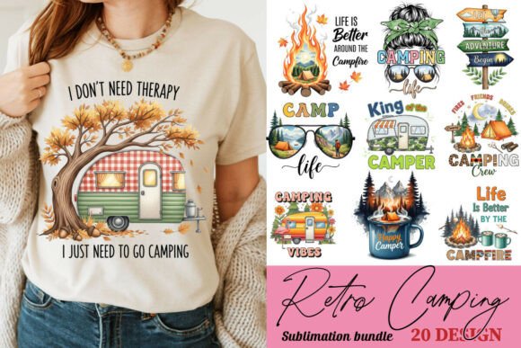 Download Retro Camping Sublimation Bundle - Bundle Collection