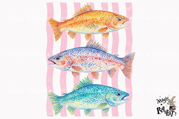 Download Colorful Fish Trio Ocean Art PNG - Premium Resources