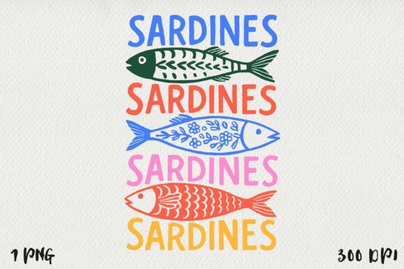 Download Sardines Minimalist Fish, Quirky Coastal - Fish Collection
