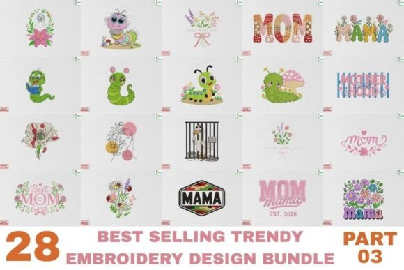Download Trendy Embroidery Design Bundle - Bundle Collection