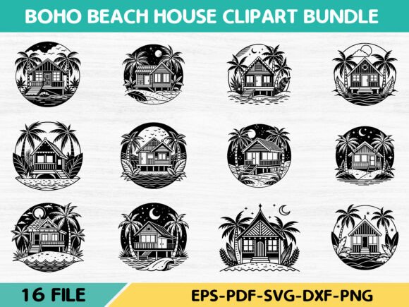 Download Boho Beach House Clipart Bundle - Bundle Collection