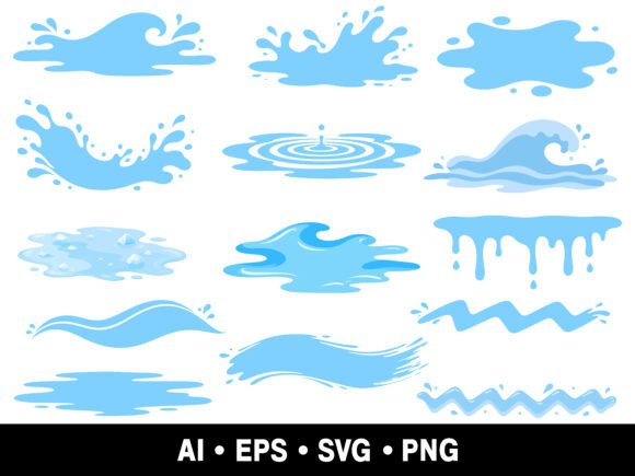 Download Water Splash SVG PNG Clipart Bundle - Bundle Collection