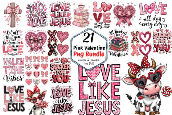 Download Pink Valentine Png Bundle - Bundle Collection