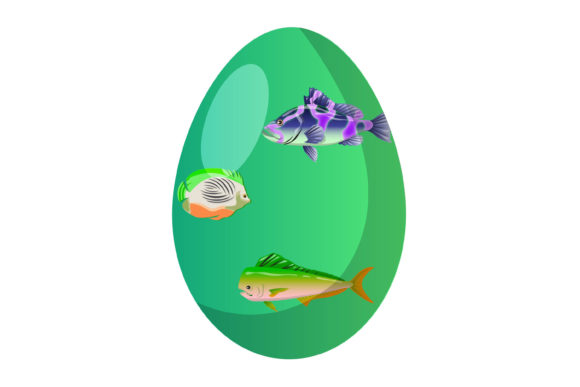 Download Three Fishes Pattern Easter Egg - Fish Collection