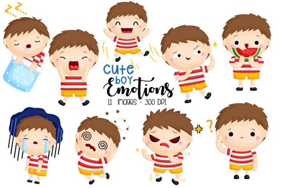 Download Emotion Boy Clipart - Cute Kids Clip Art - Emotion Collection