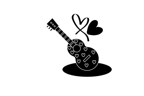 Download Valentine Guitar Silhouette - Valentine guitar Collection