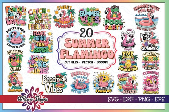 Download Summer Flamingo SVG Bundle - Bundle Collection