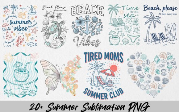 Download 20+ Summer Vibes Seashell Bundle PNG - Bundle Collection
