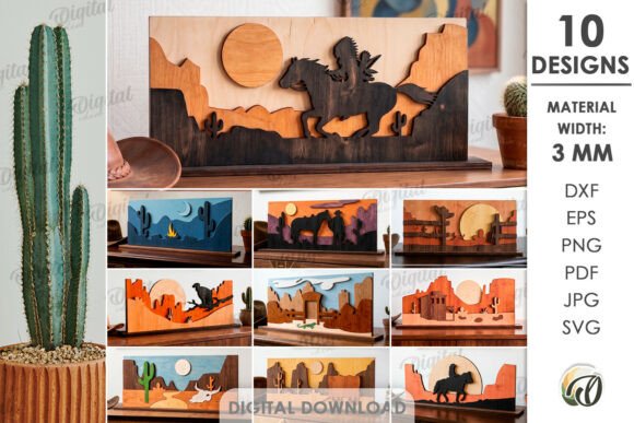 Download Western Stands Bundle Laser Cut - Bundle Collection