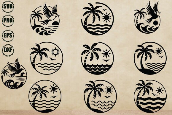 Download Tropical Beach Svg, Palm Tree Svg Bundle - Bundle Collection