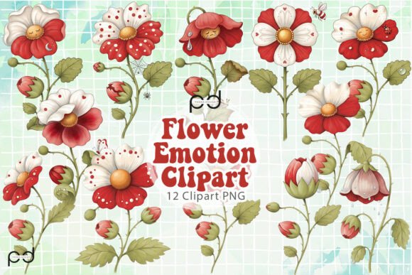 Download Flower Emotion Set Graphics - Emotion Collection