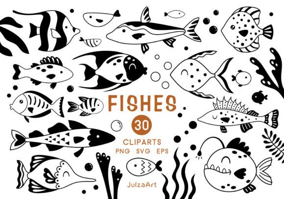 Download Black Fish Clipart, Fish Svg Png - Fish Collection