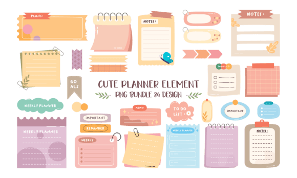 Download Cute Planner Element PNG Bundle - Bundle Collection
