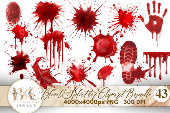 Download Blood Splatter Clipart PNG Bundle - Bundle Collection