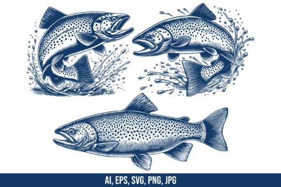 Download Trout Fish Vector Clipart - Fish Collection