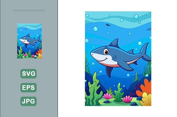 Download Fishes Shark Cute Water Landscape Backgr - Fish Collection