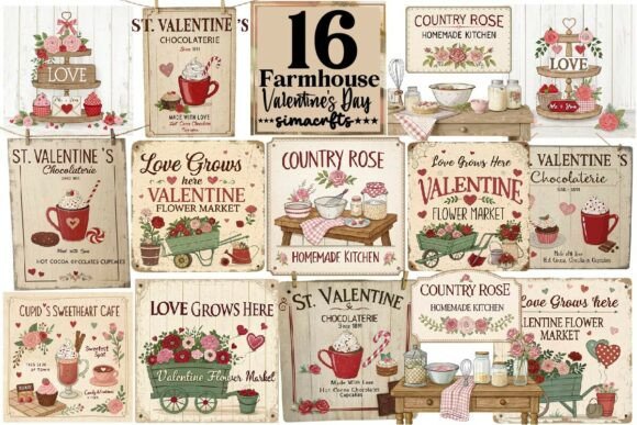 Download Farmhouse Valentine's Day PNG Bundle - Bundle Collection