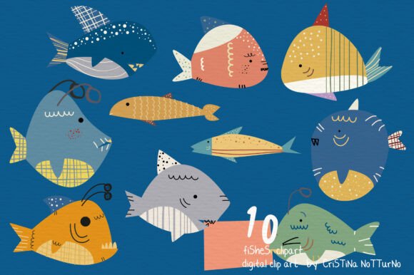 Download Colorful Fishes Clip Art - Fish Collection