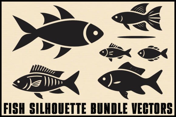 Download Fish Silhouette Vector Clipart Pack - Fish Collection