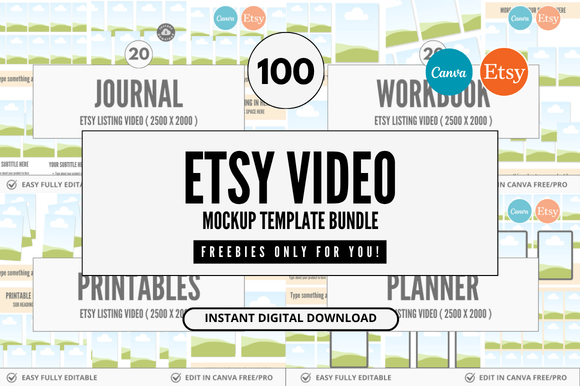 Download 100 Etsy Video Mockup Bundle - Bundle Collection